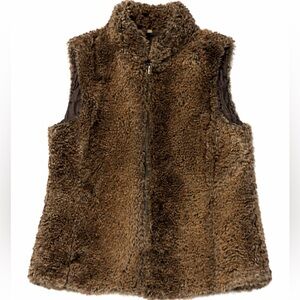 GAP Brown Faux Fur Vest